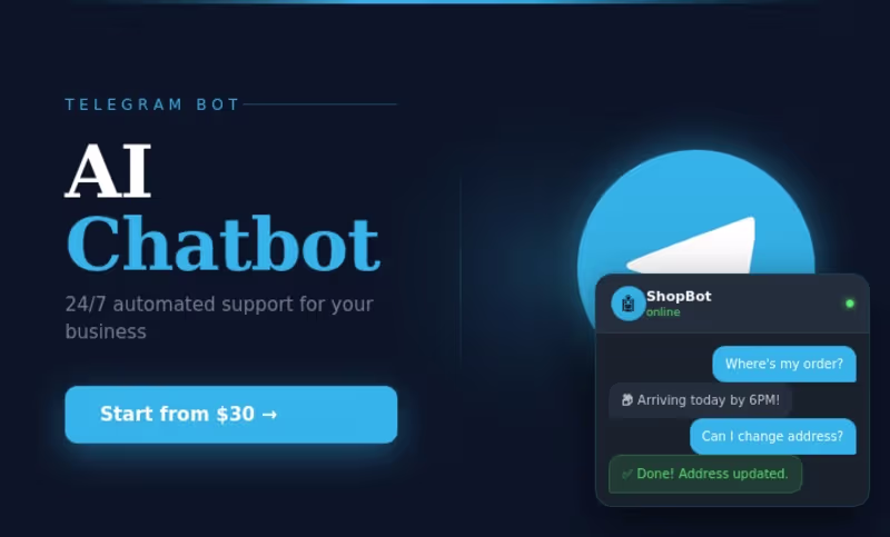 Cover image for Custom Telegram Support ChatBot