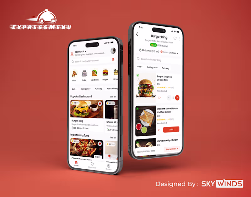 Cover image for Food Delivery App. | ExpressMenu App