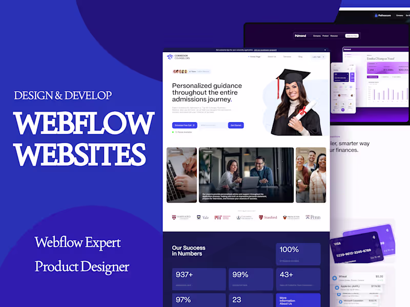 Cover image for Webflow expert | Figma designs to top-notch Webflow website