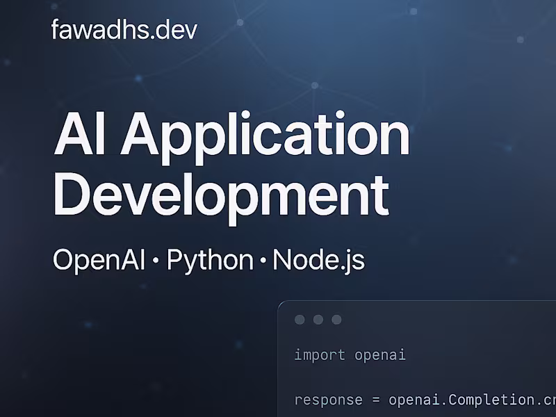 Cover image for AI Application Development