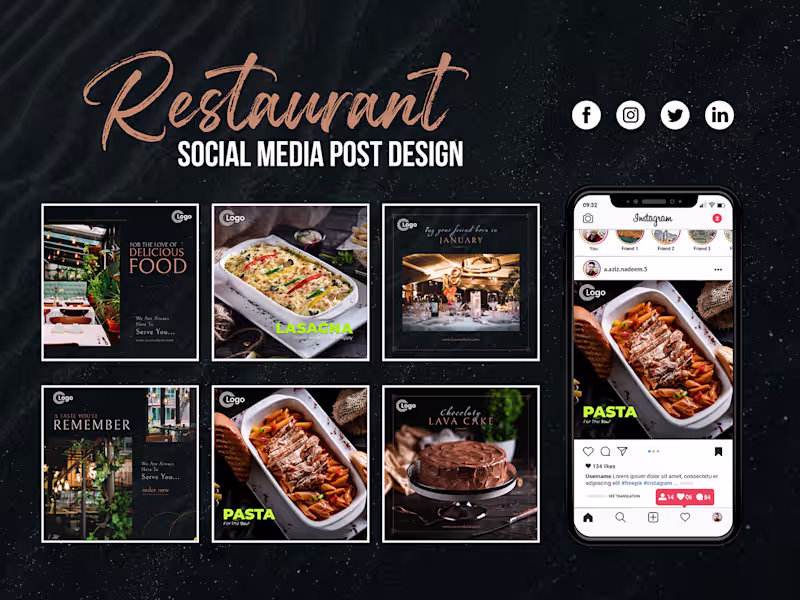 Cover image for Restaurant Social Media Post Design