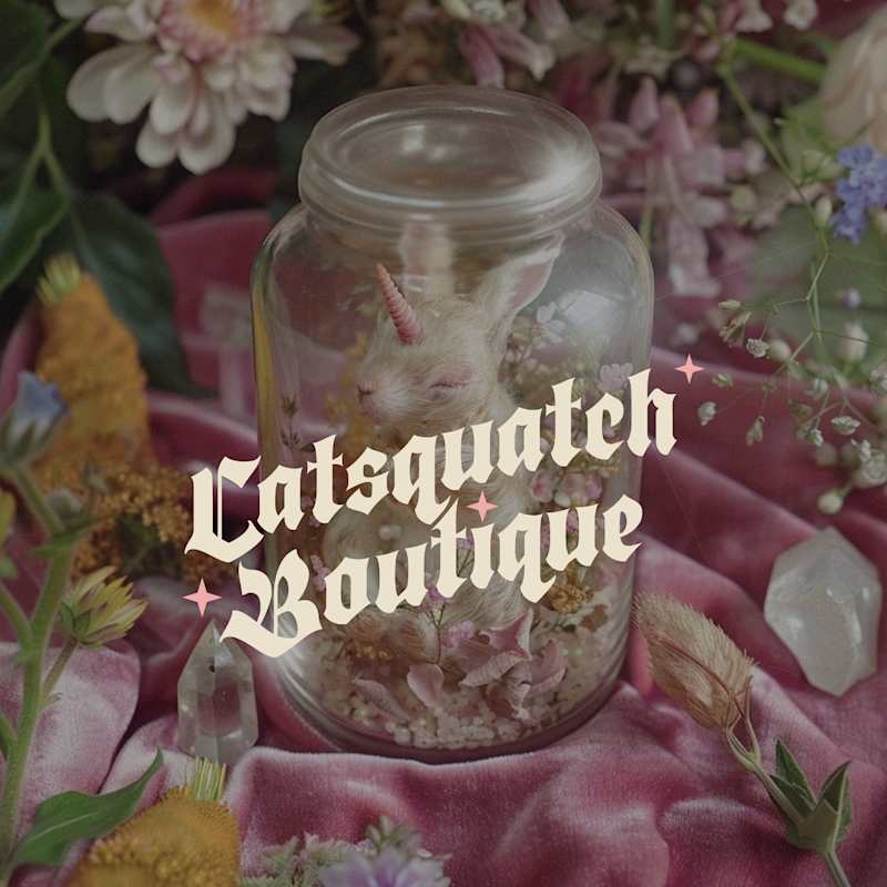 Cover image for Catsquatch Boutique | Branding for an oddities shop