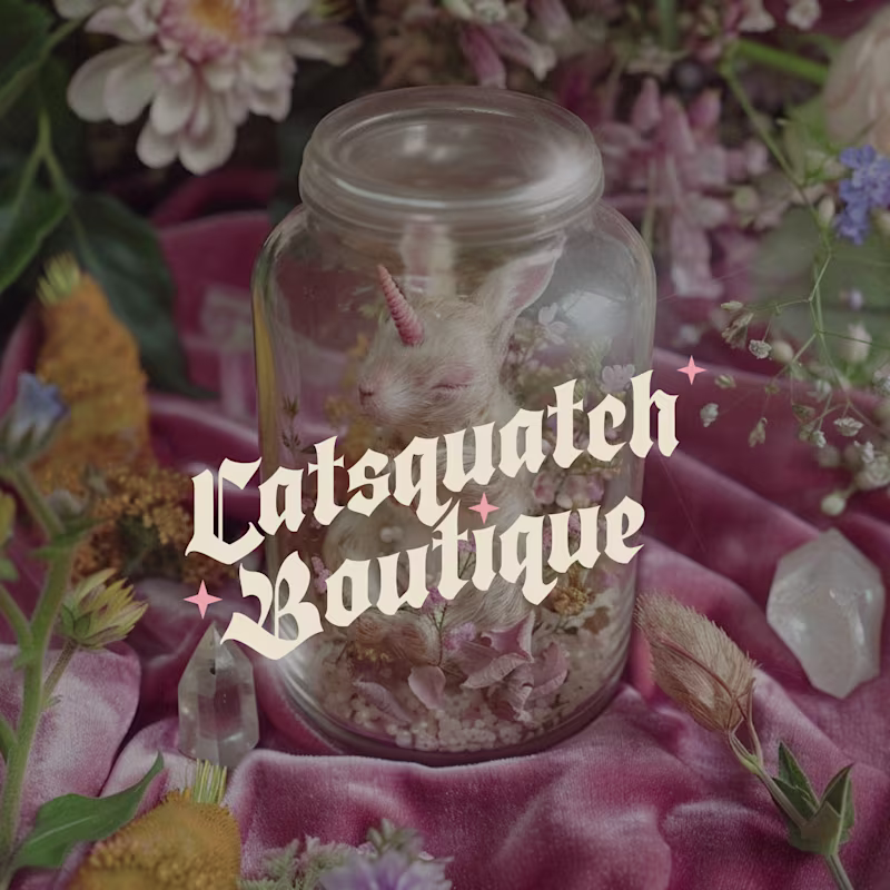 Cover image for Catsquatch Boutique | Branding for an oddities shop