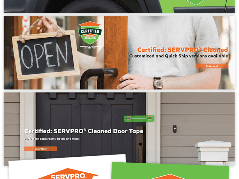 Cover image for Servpro Storefront Banners and Business Cards