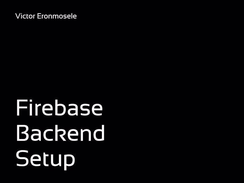 Cover image for Firebase Backend API Setup
