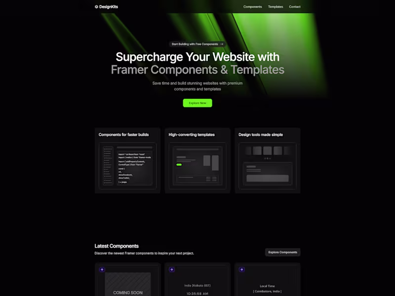 Cover image for DesignKits — Framer Component Resource Library