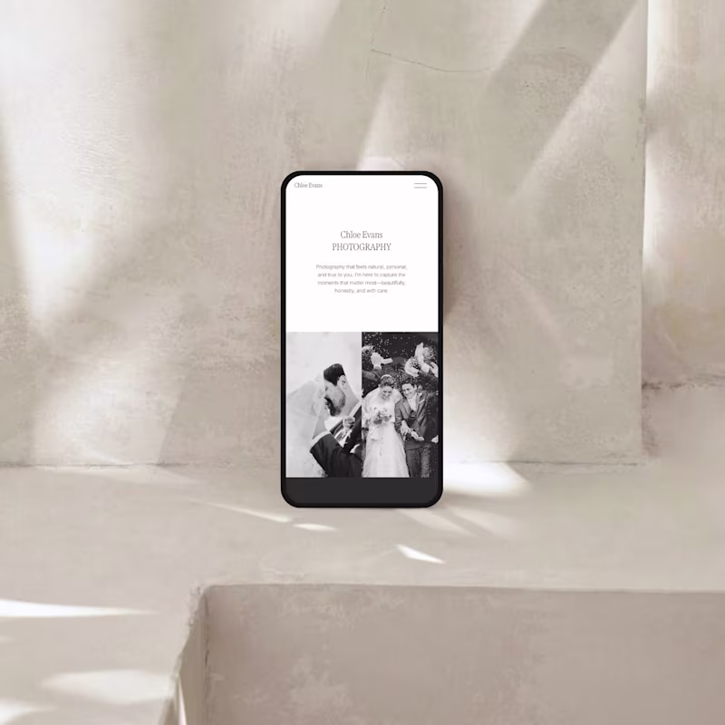 Cover image for Chloe Evans Photography | Web Design