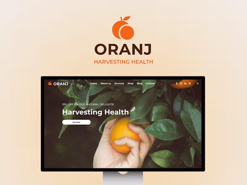 Cover image for Organic Fruit Brand | Landing Page Design