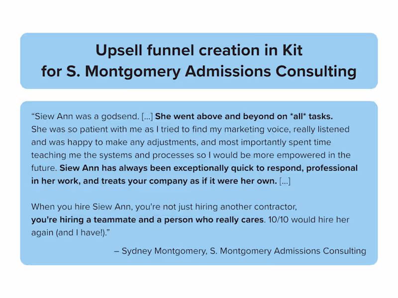 Cover image for Upsell funnel creation in Kit