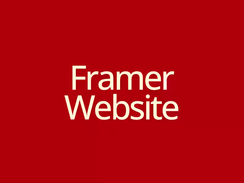 Cover image for UI UX Design + Framer Website