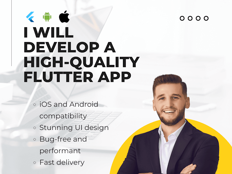 Cover image for I will develop a high-quality flutter app for iOS and Android