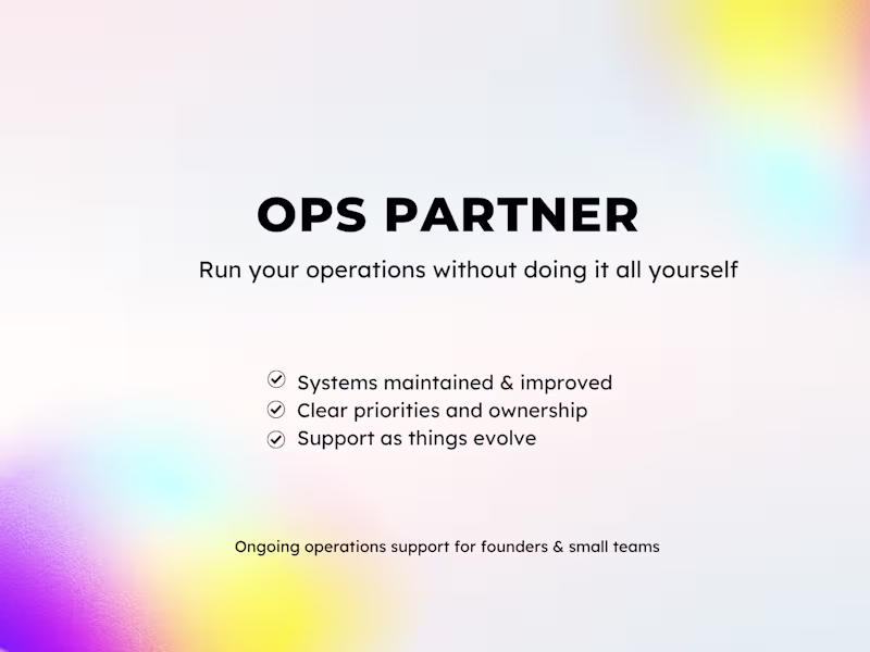 Cover image for Ops Partner Retainer