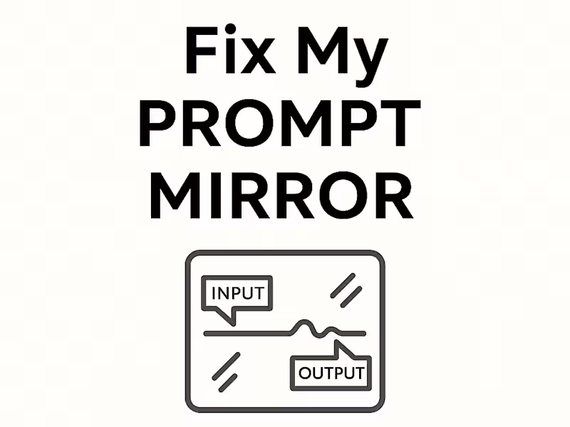 Cover image for Fix My Prompt: 1-on-1 Prompt Fix Audit