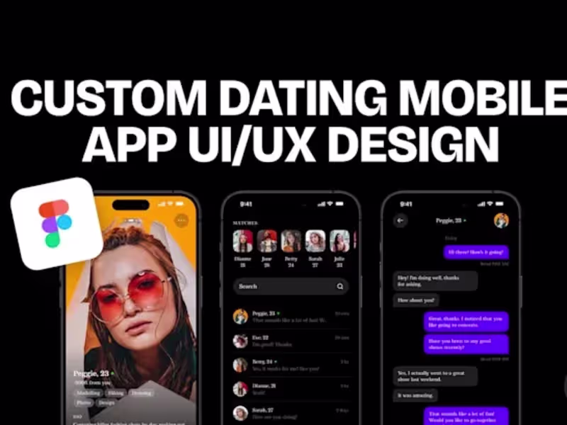 Cover image for I will do custom dating mobile app UI UX design with figma