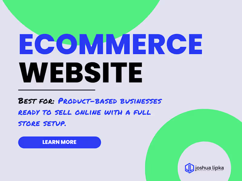 Cover image for Complete eCommerce Website Design (Shopify, Squarespace, or Wix)