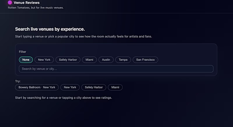 Cover image for Redesigned the UI for Venue Reviews, a “Rotten Tomatoes for ...