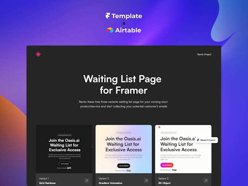 Cover image for Splash Website for Waiting List Pages