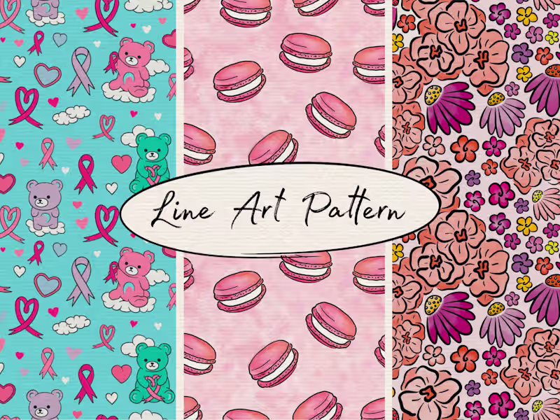 Cover image for SEAMLESS LINE ART PATTERN