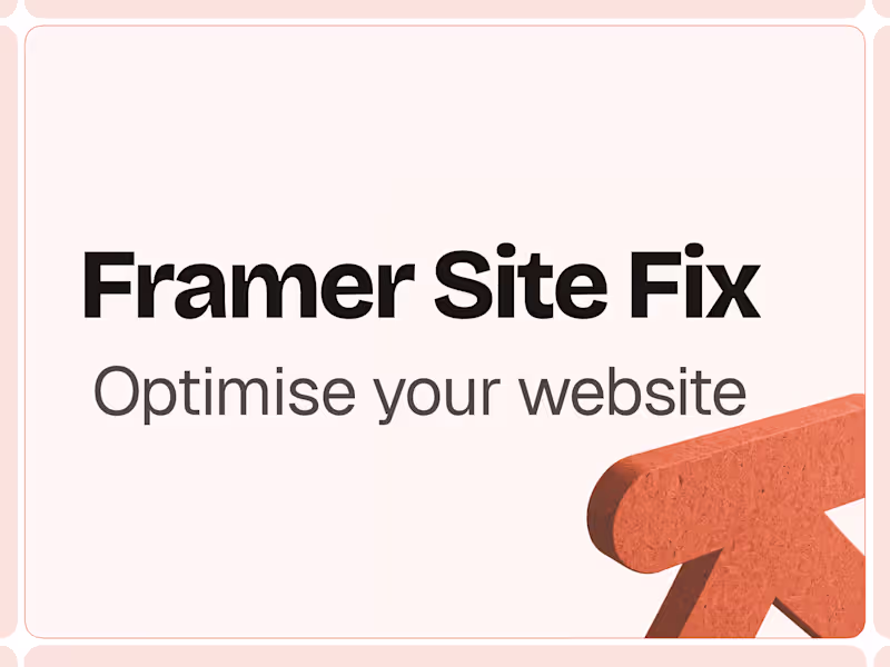 Cover image for Framer Website Fix