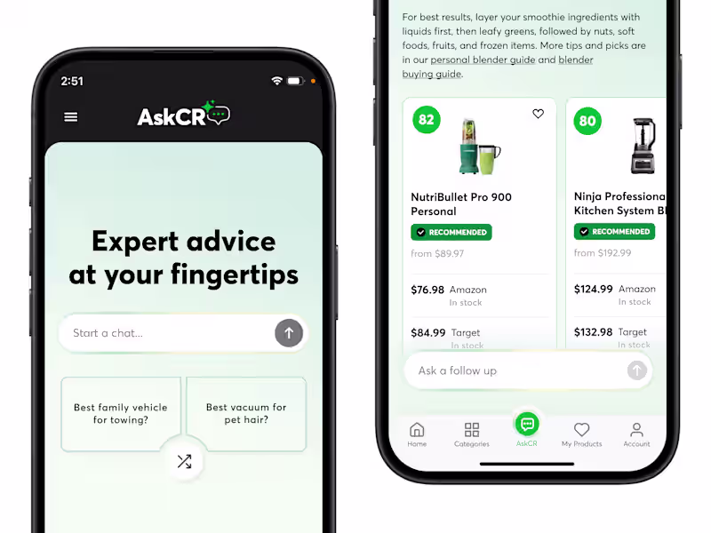 Cover image for AskCR by Consumer Reports: AI-powered product guidance