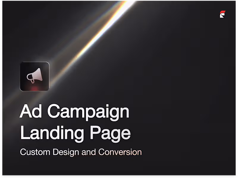 Cover image for Ad Campaign Landing Page — Custom Design and Conversion