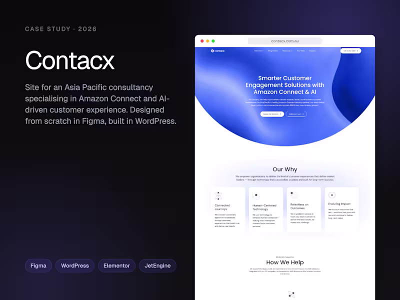 Cover image for Contacx - AWS Amazon Connect consultancy site