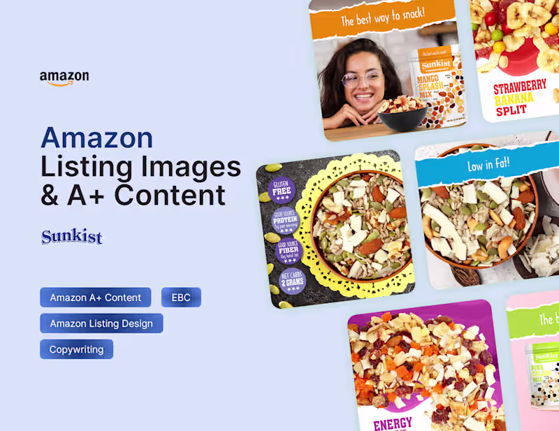 Cover image for Sunkist: Amazon Listing Images & A+ Content on Behance