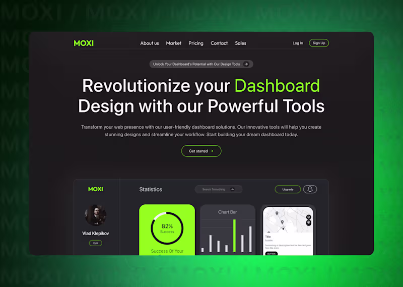 Cover image for MOXI Dashboard Website