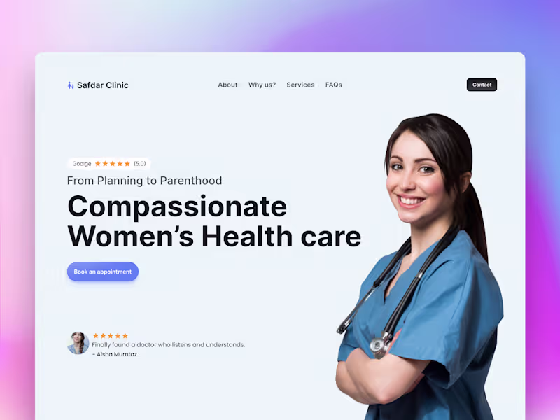 Cover image for Landing Page Design (Figma)