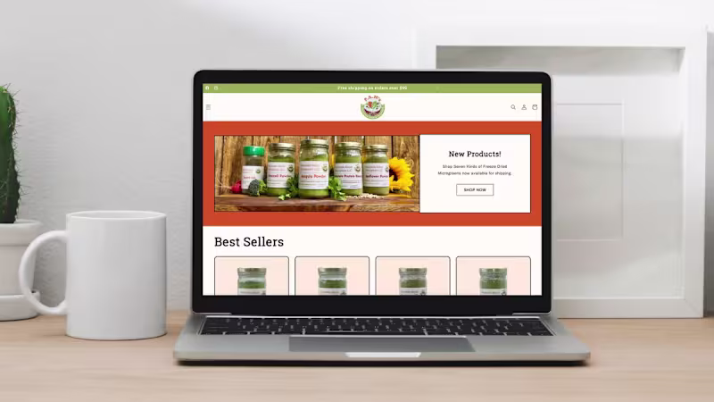 Cover image for eCommerce Website Development for Pam’s Microgreens