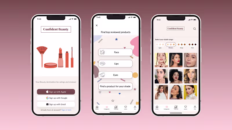 Cover image for Confident Beauty app — Anahil Jimenez