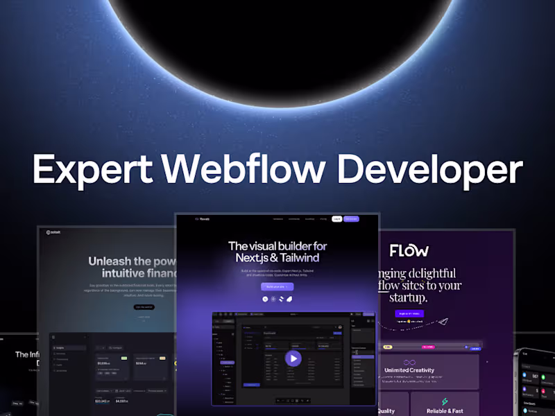 Cover image for Expert Webflow Developer & UI/UX Designer for modern websites