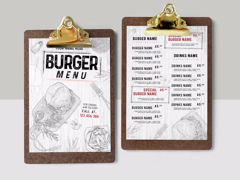 Cover image for Food Menu Flyer Design