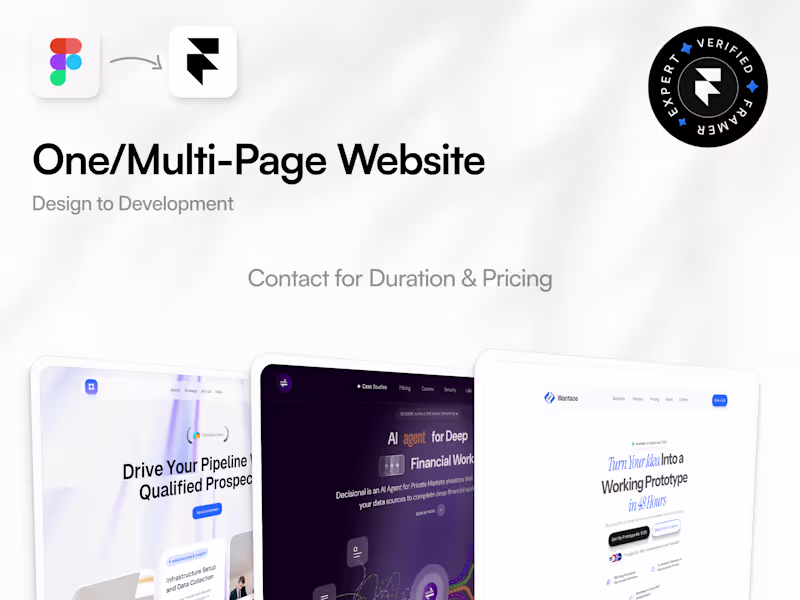 Cover image for Design to Framer Development