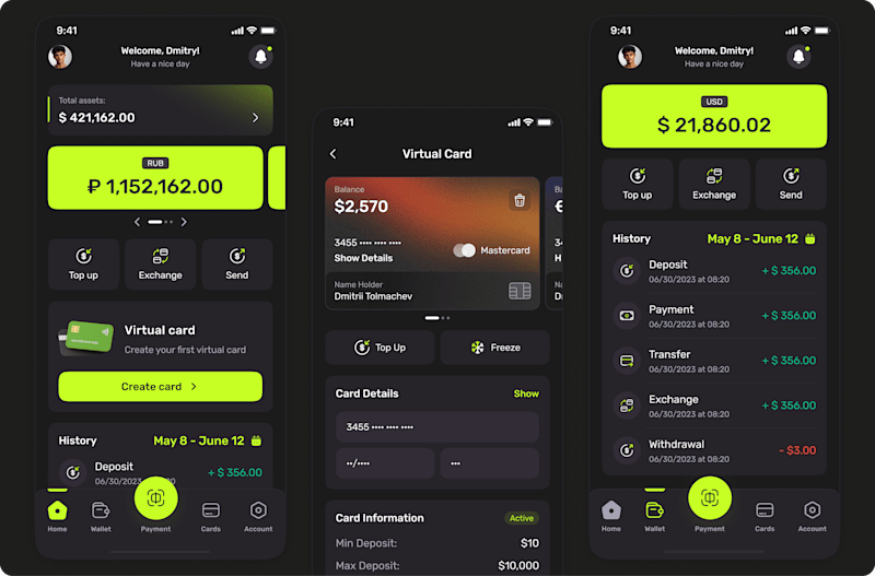 Cover image for E-Wallet - fintech/mobile app