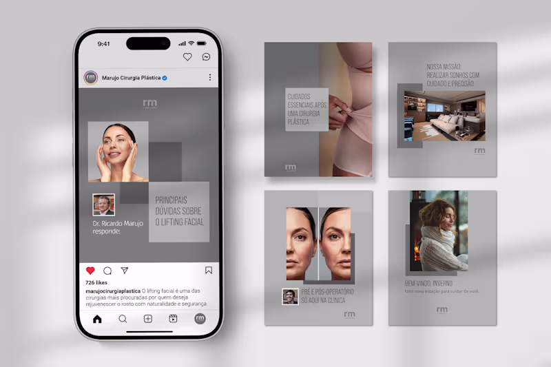 Cover image for Instagram Strategy & Visual Identity for RM Cirurgia Plástica
