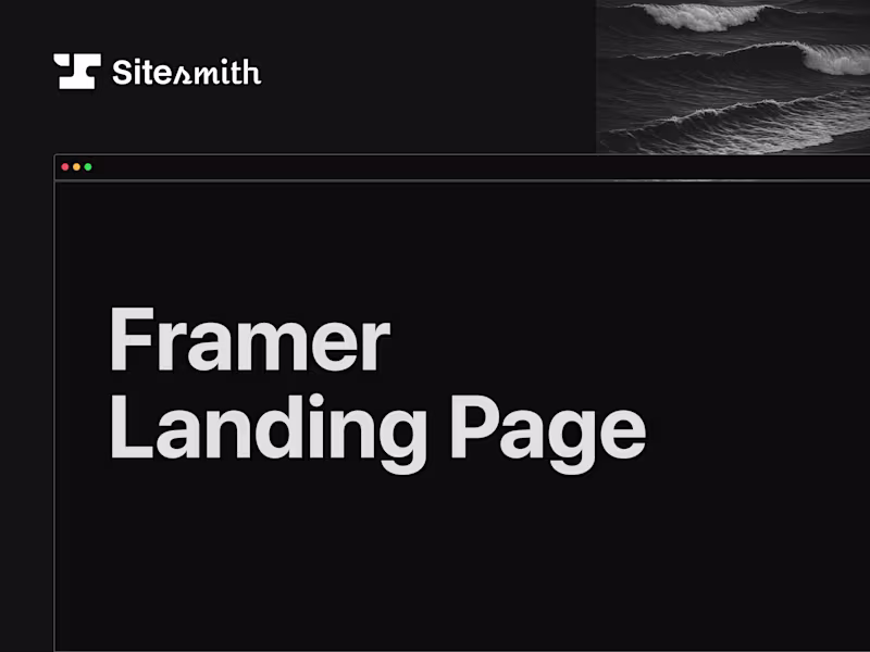 Cover image for High-Converting Framer Landing Page