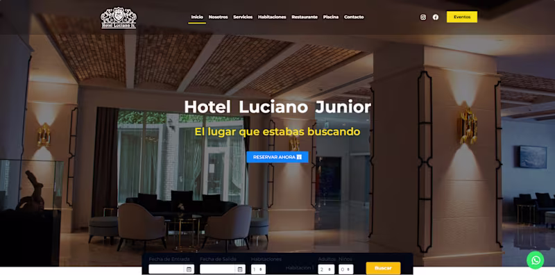 Cover image for Website for hotel