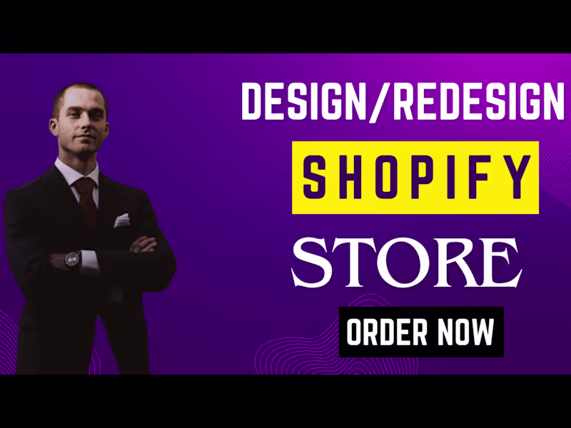 Cover image for Shopify website design Shopify redesign dropshipping store setup