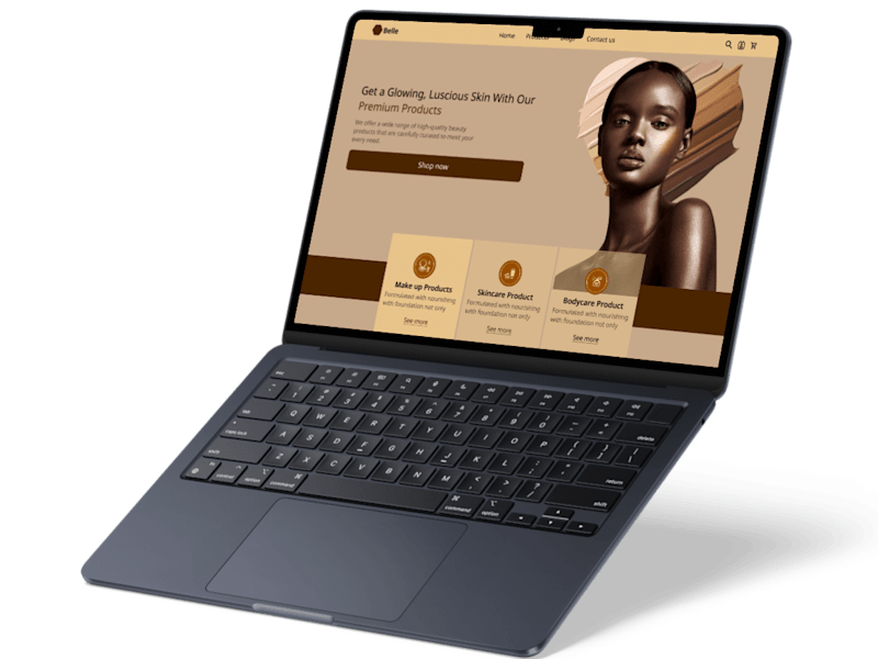 Cover image for Beauty Products Website Landing Page