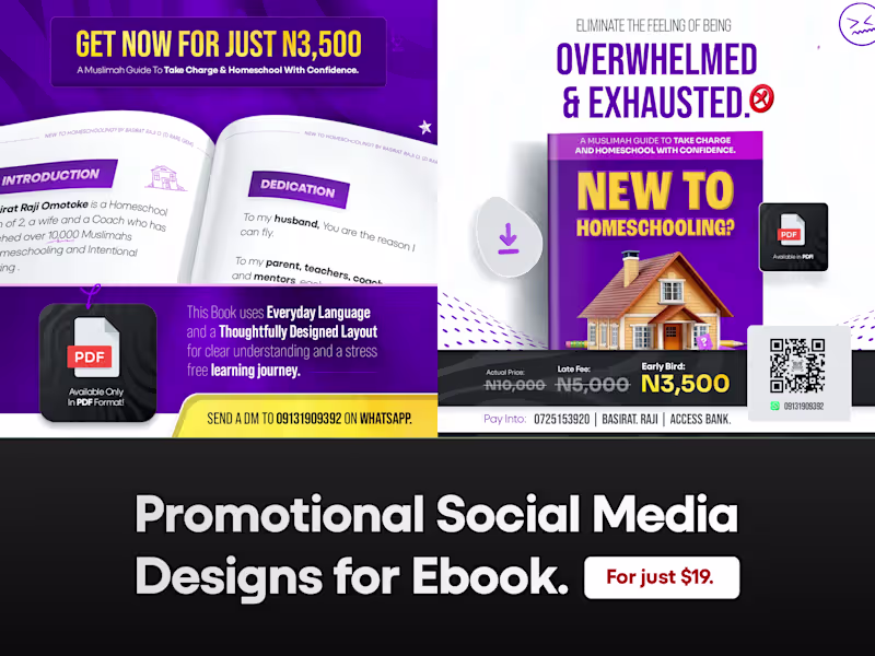 Cover image for Promotional Social Media designs for Ebook
