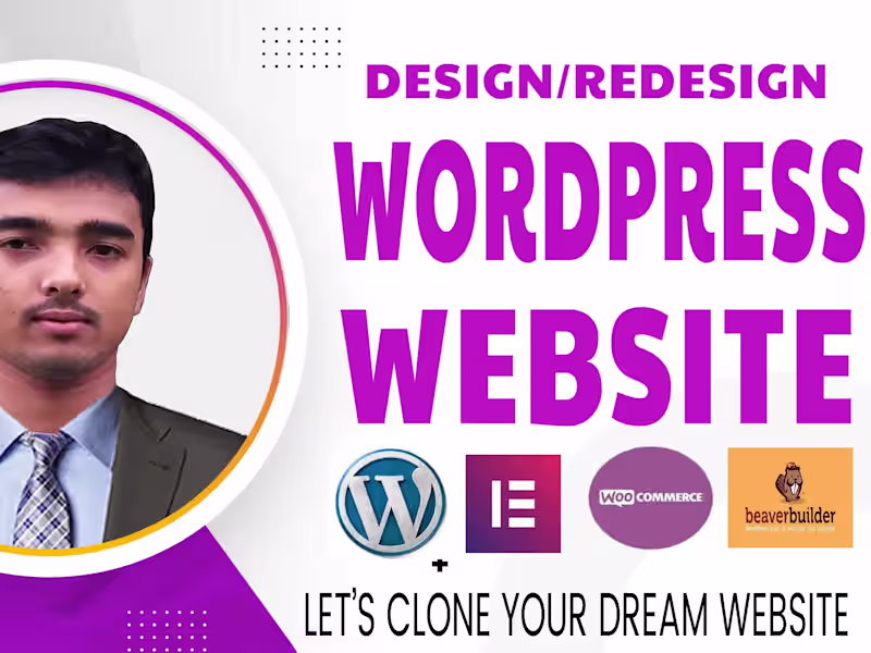 Cover image for Design, Redesign, or Fix WordPress Website Beaver Builder