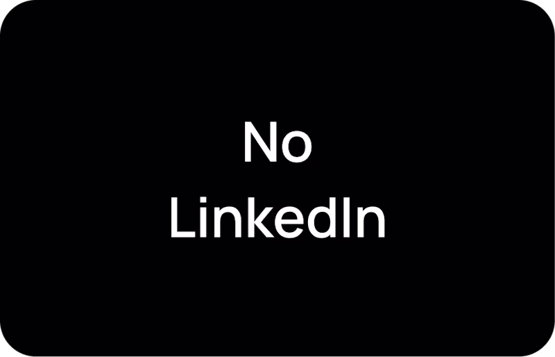 ❌ No LinkedIn