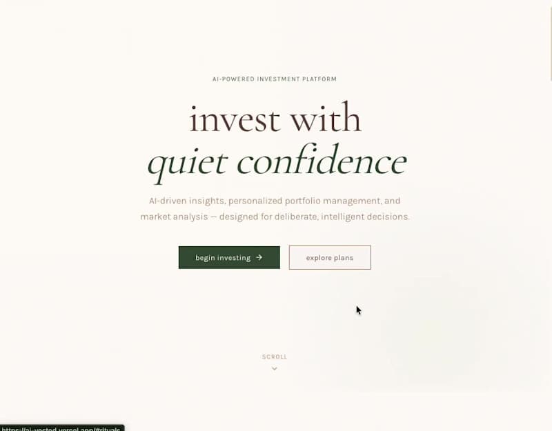 Cover image for AI Vested
An AI-powered investment platform