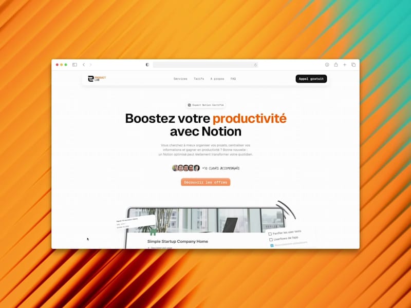 Cover image for Framer Landing page Design & Brand Identity for Product Lab