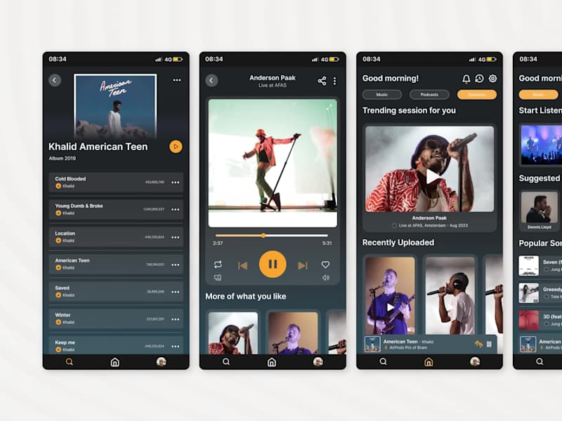 Cover image for UI Design - Music player redesign