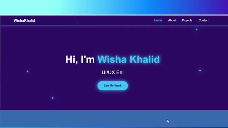 Cover image for "Futuristic Neon Portfolio – Animated UI & Smart Filters" 🚀...
