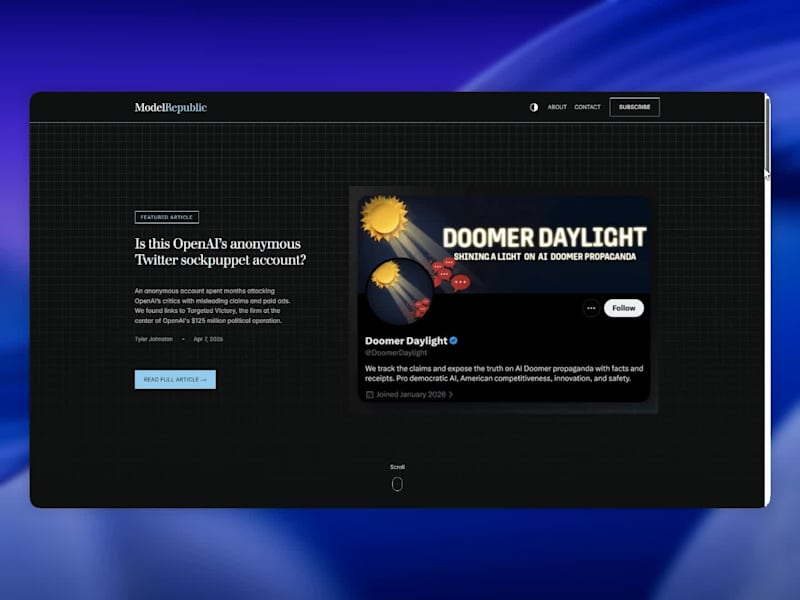 Cover image for Model Republic — AI Accountability Publication