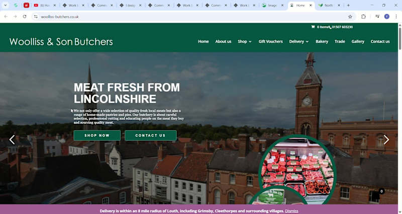 Cover image for Developed a responsive food eCommerce website for Woolliss &...