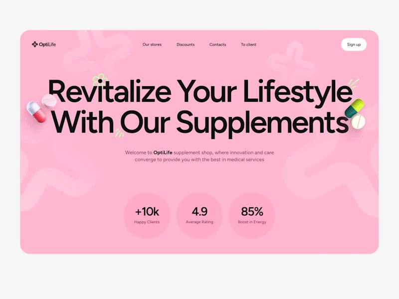 Cover image for OptiLife /  Supplements Landing Page (Healthcare)